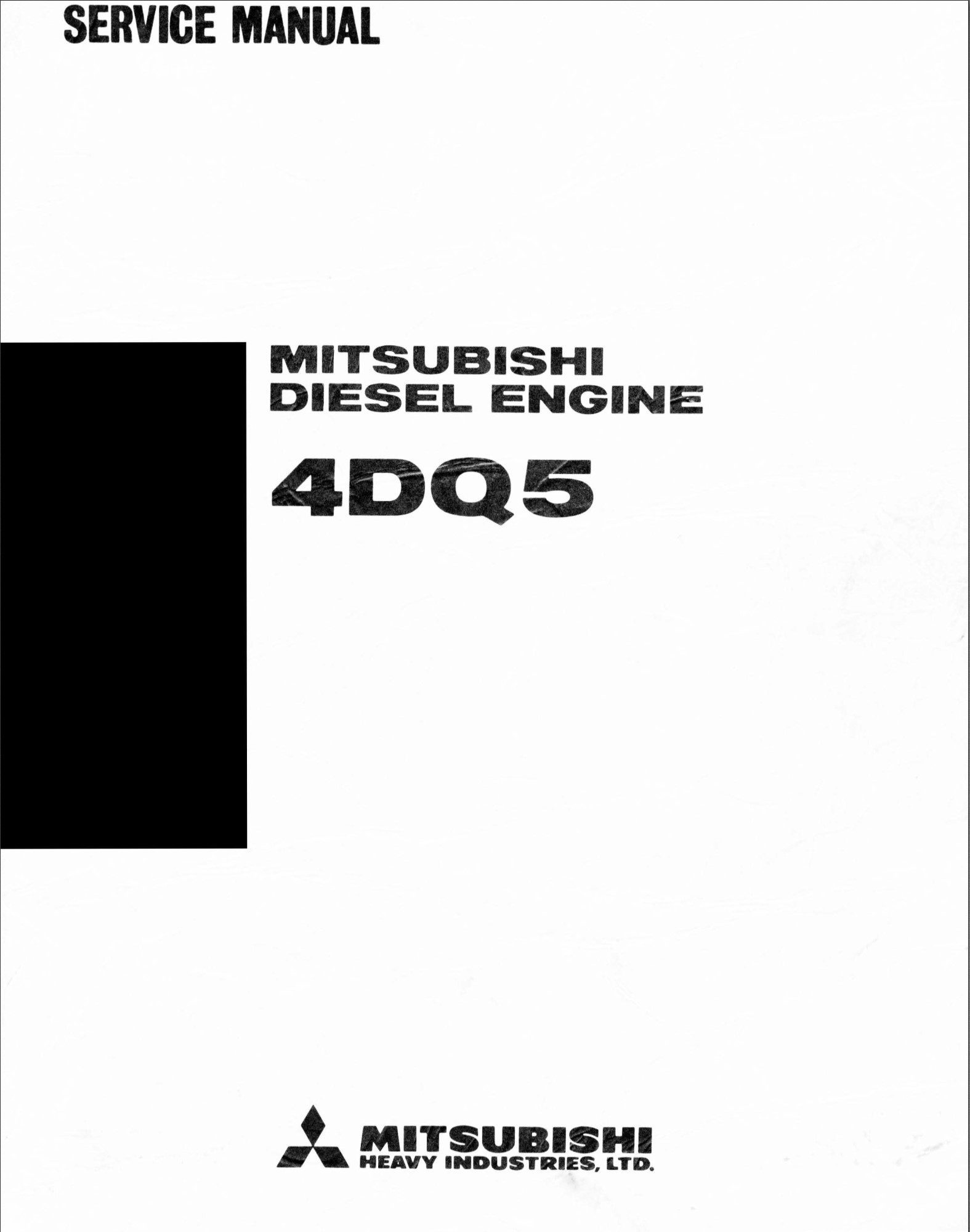 mitsubishi forklift diesel engine 4dq5 service repair manual