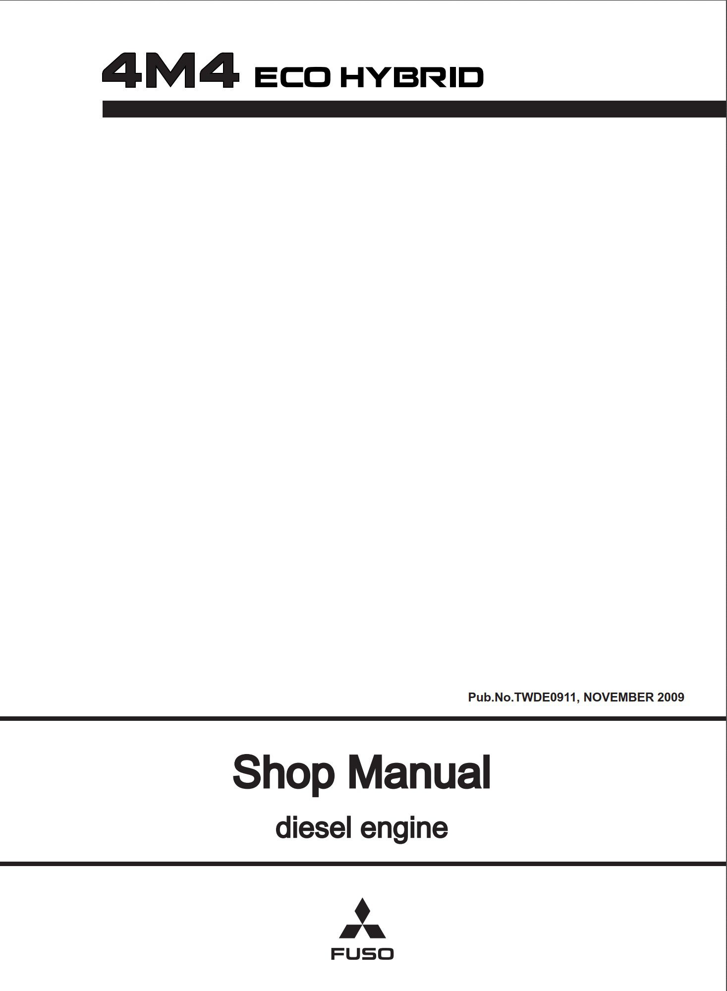 mitsubishi fuso 4m4 series diesel engine service manual