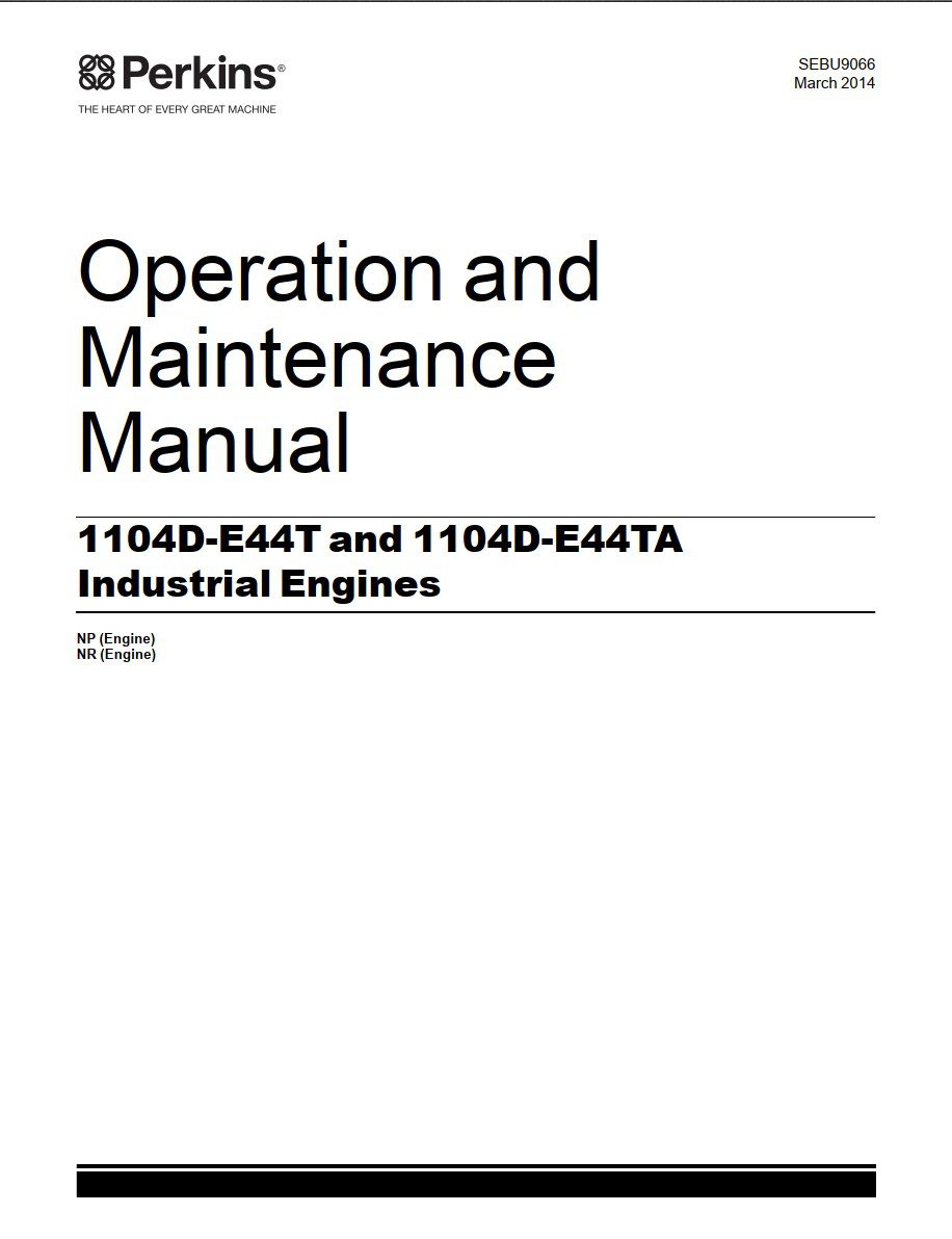 perkins 1104d e44t and 1104d e44ta industrial engine service manual