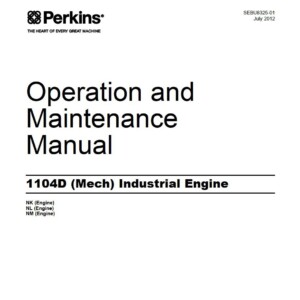 perkins 1104d (mech) industrial engine service manual