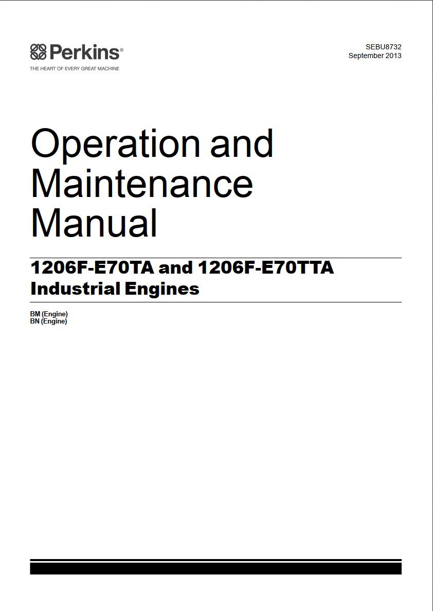 perkins 1206f e70ta and 1206f e70tta industrial engine operation and maintenance