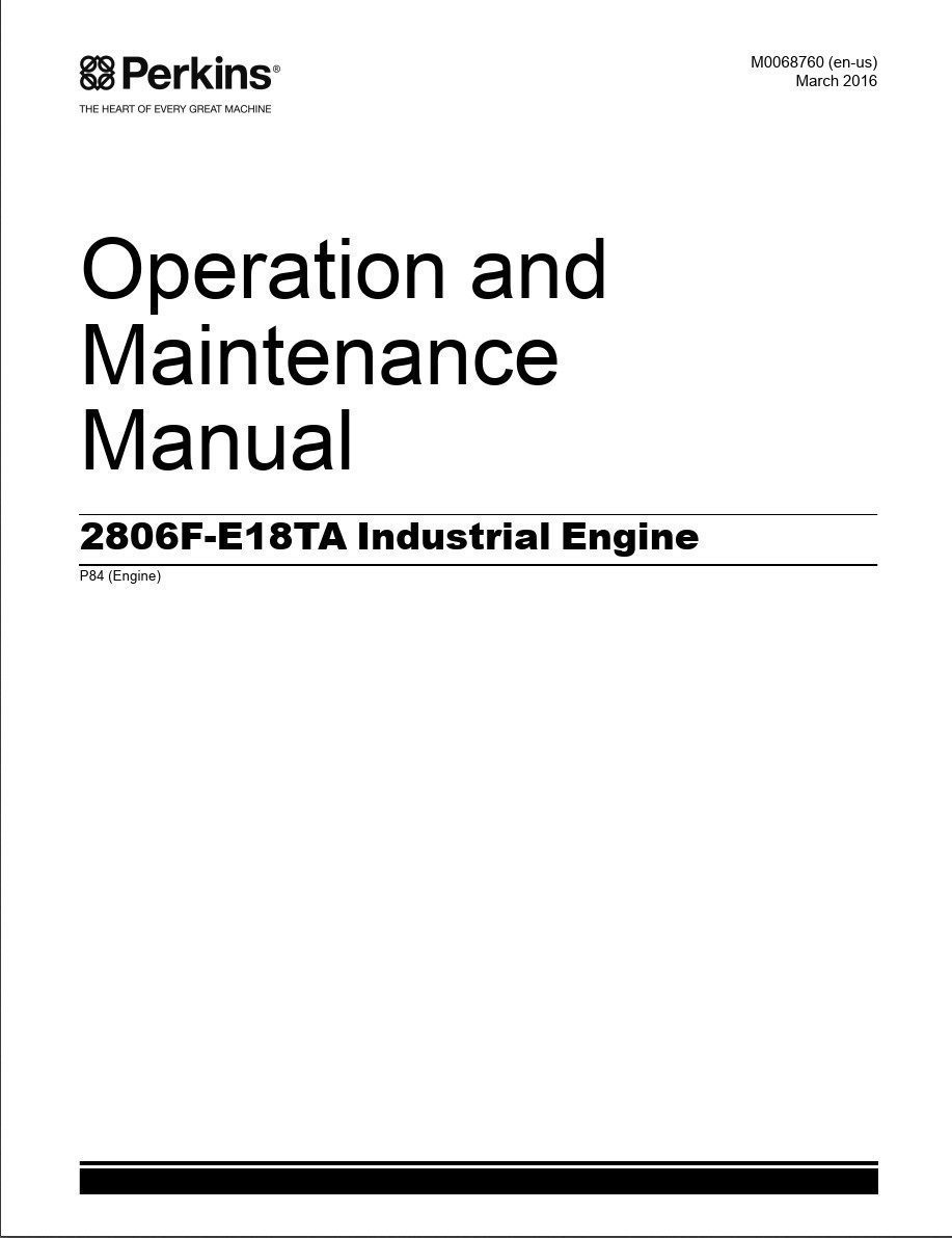 perkins 2806f e18ta industrial engine service manual