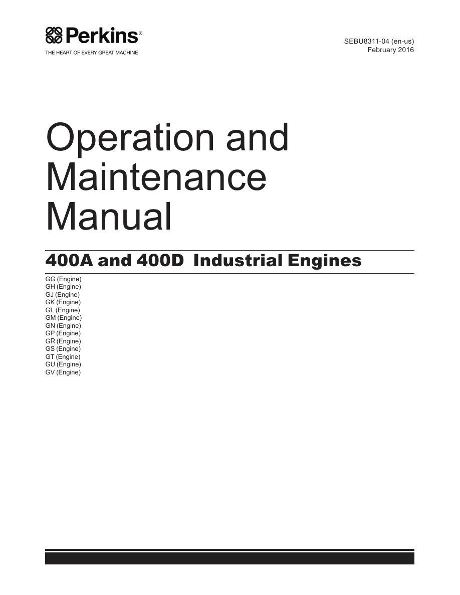 perkins 400a and 400d industrial engine service manual