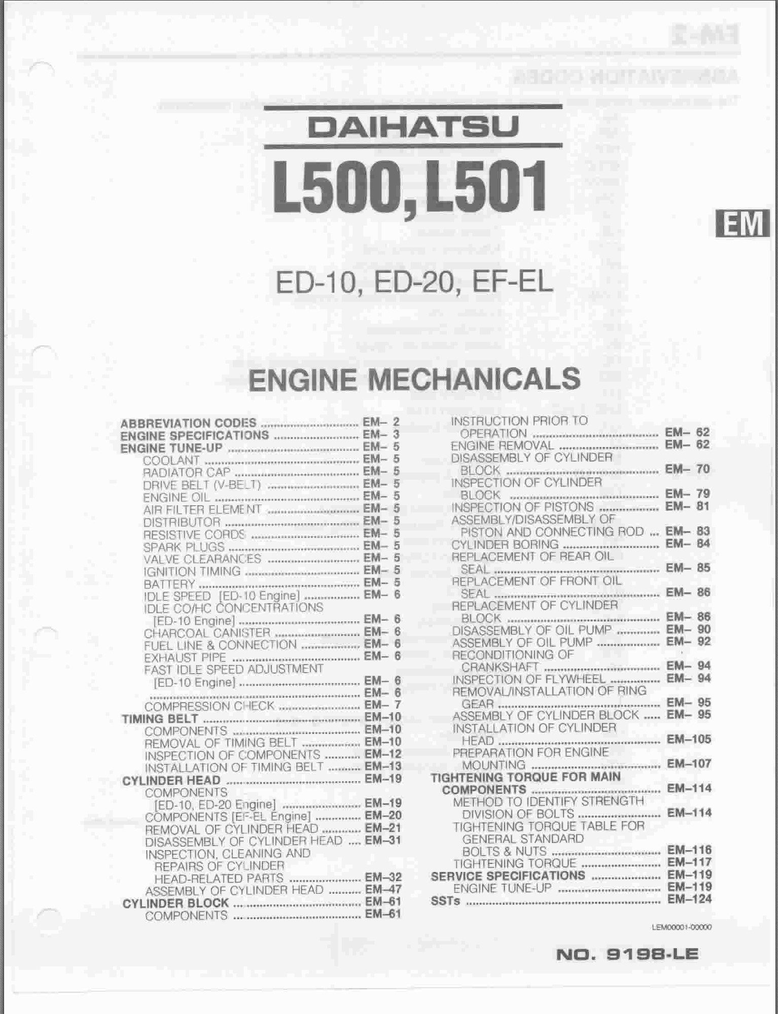 perodua nippa ed 10 ed 20 ef el engine service manual