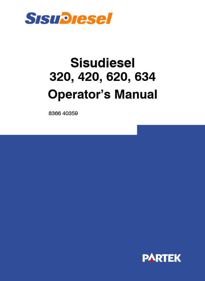 sisu diesel 320, 420, 620, 634 operator’s manual