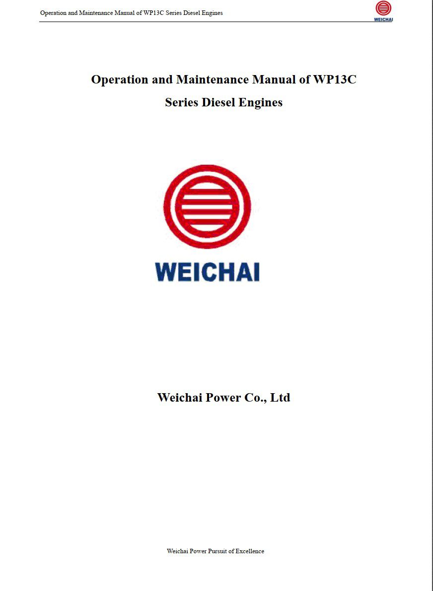 weichai wp13c engines operation and maintenance manual