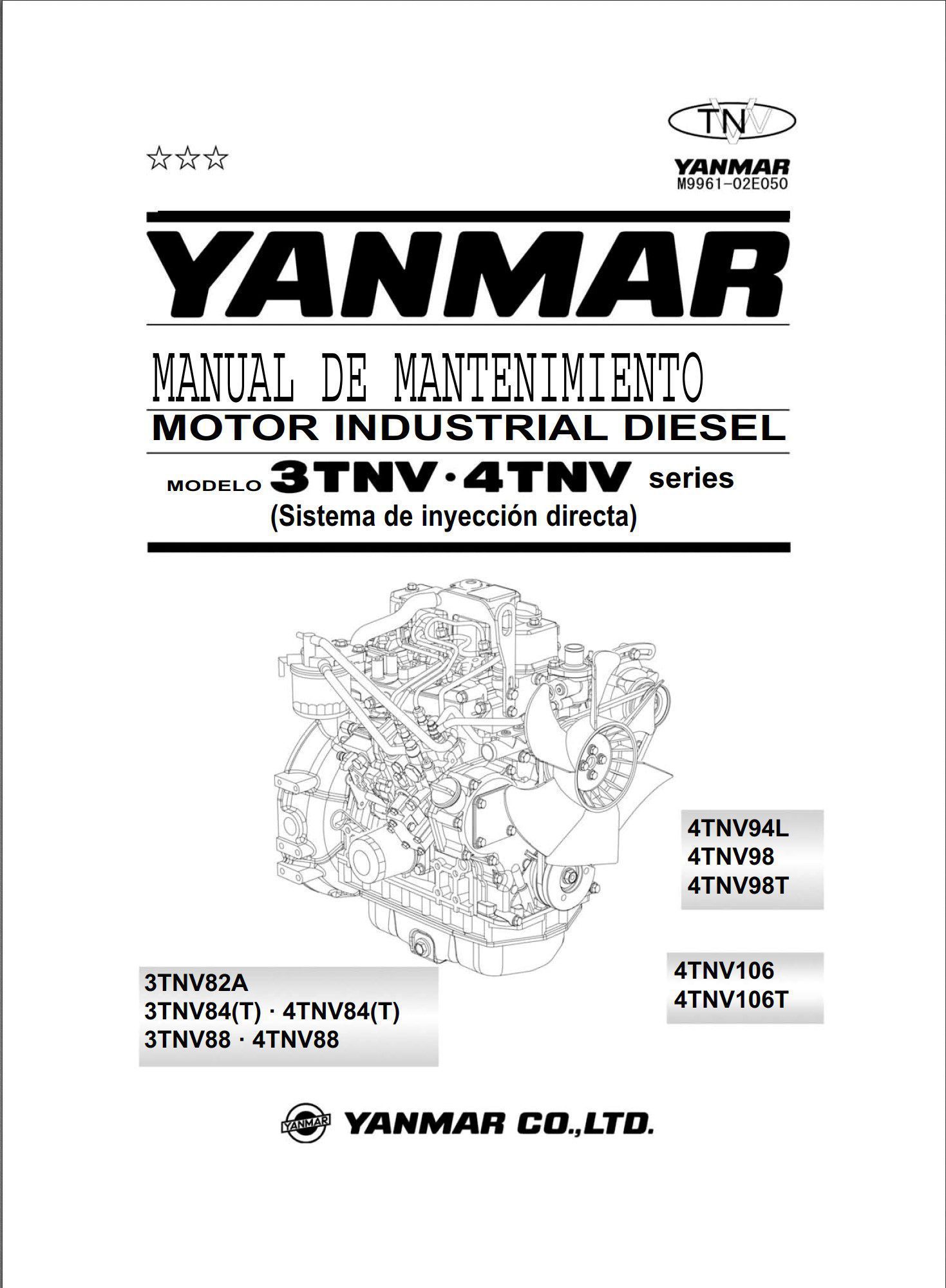 yanmar 3tnv 4tnv diesel engine service manual