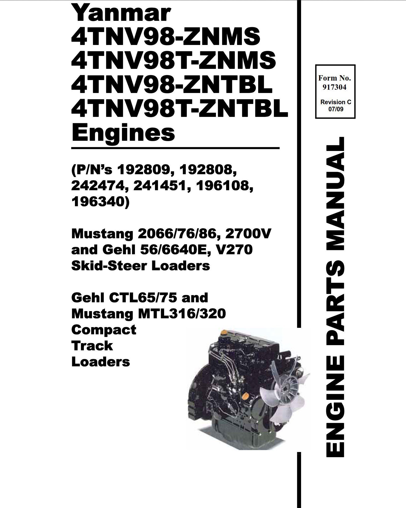 yanmar 4tnv98 service manual