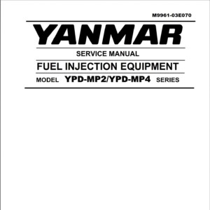yanmar fuel injection equipment ypd mp2, ypd mp4 series service manual
