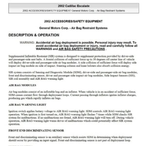 2004 cadillac escalade service repair manual