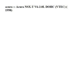 acura nsx 1998 3.0l dohc workshop manual