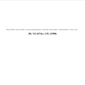 acura rl 1998 3.5l workshop manual