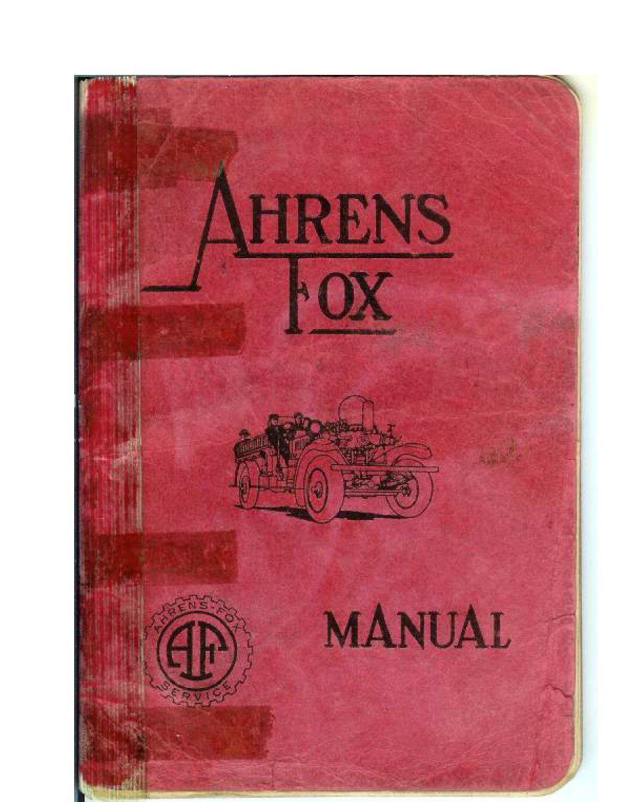 ahrens fox fire truck manual