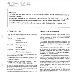 alfa romeo 145 workshop manual