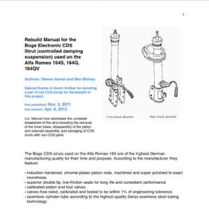 alfa romeo 164 rebuild boge electronic cds strut workshop manual