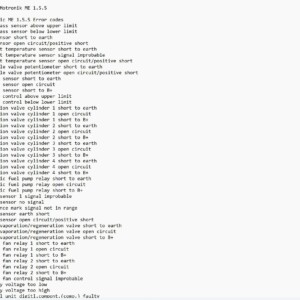 alfa romeo fault codes motronik me 1.5.5