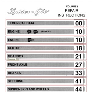 alfa romeo gtv repair instructions vol 1