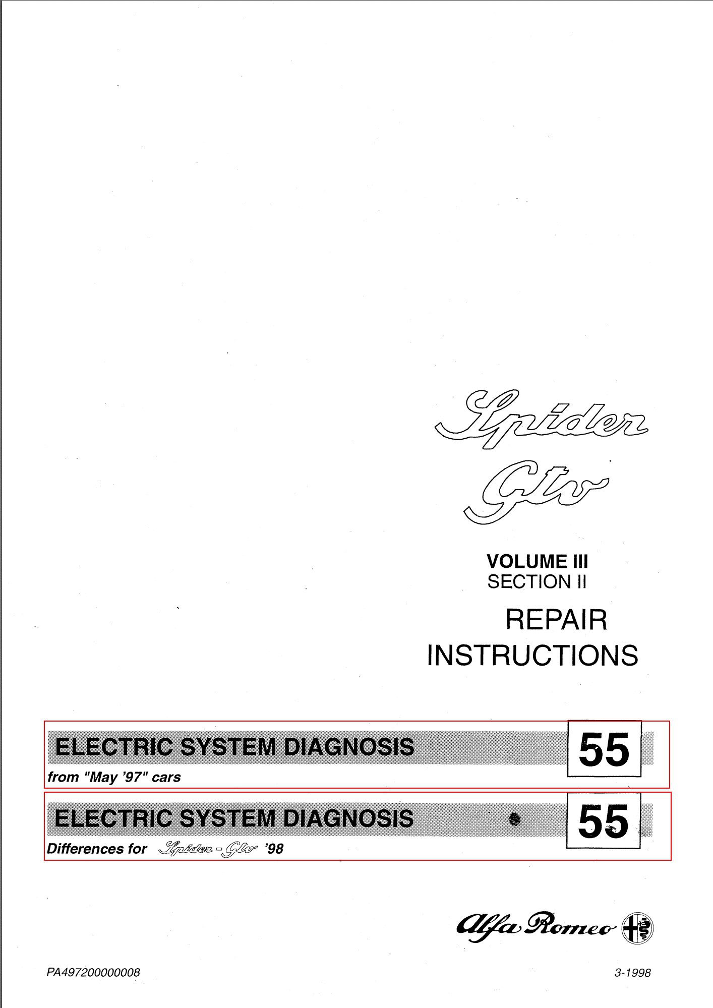 alfa romeo gtv repair instructions vol 3 part2