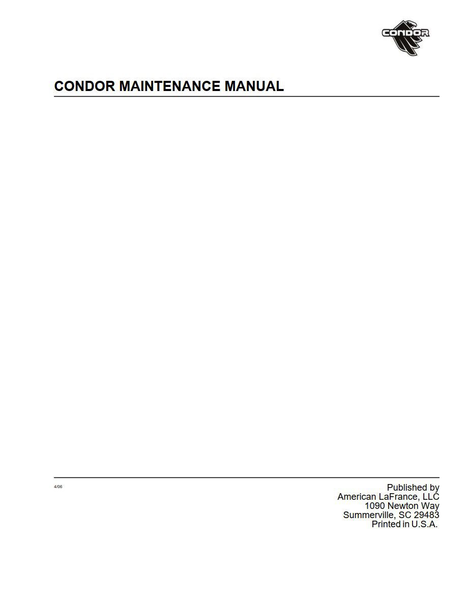 american lafrance condor maintenance manual
