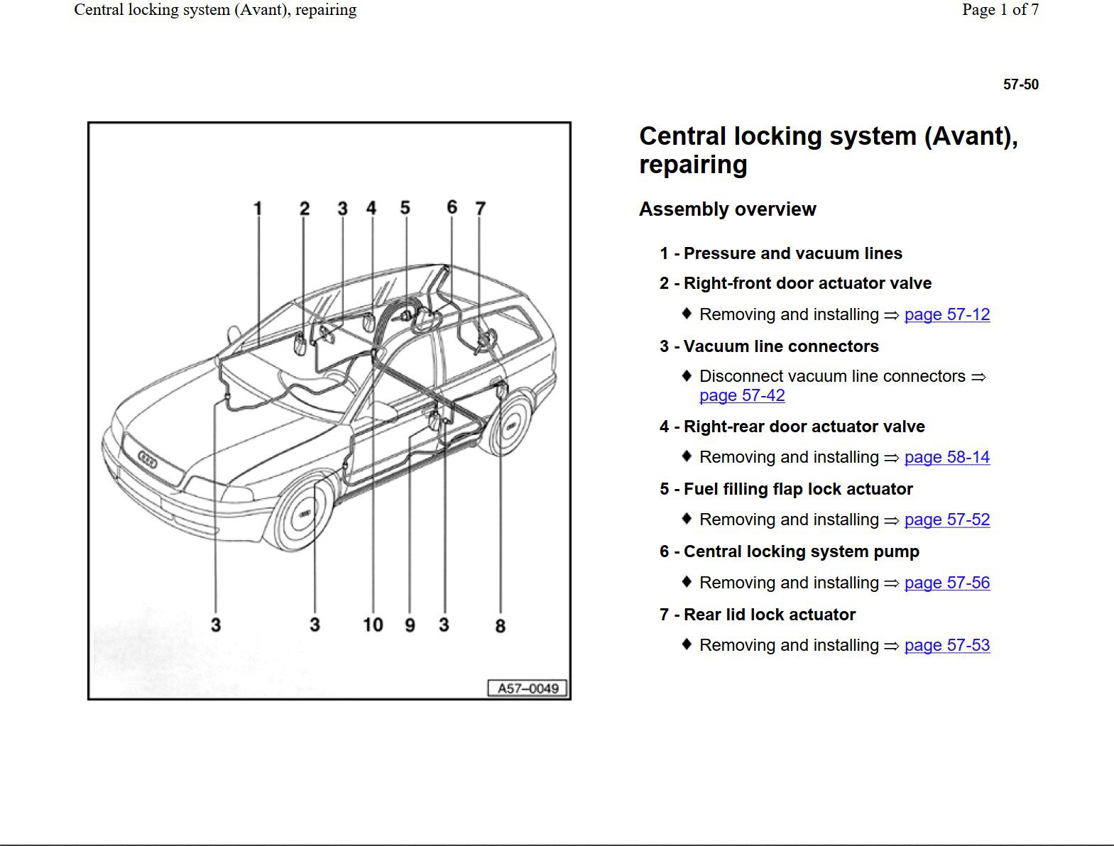 audi a4 & a4 avant1997 2001 workshop manual