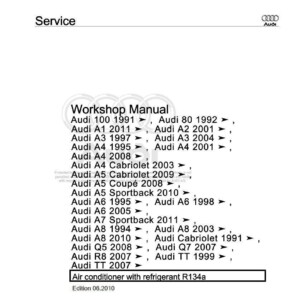 audi a7 2011 workshop manual