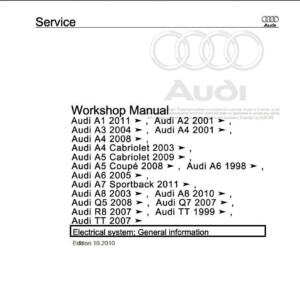 audi q5 2008 workshop manual