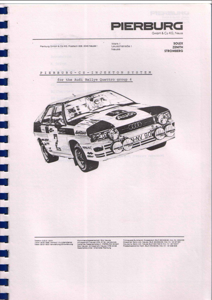 audi quattro injection system workshop manual