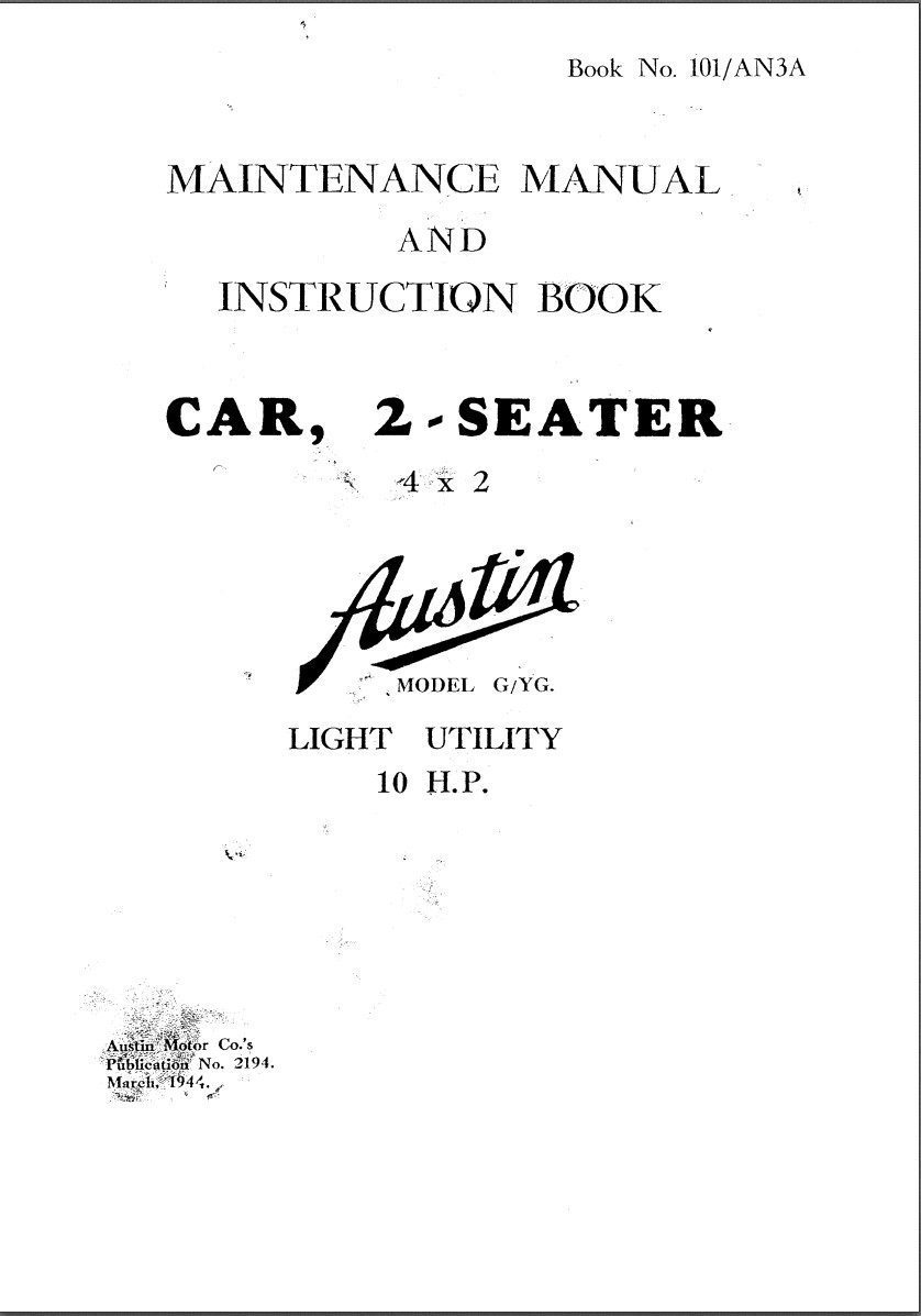 austin tilly 10 service manual