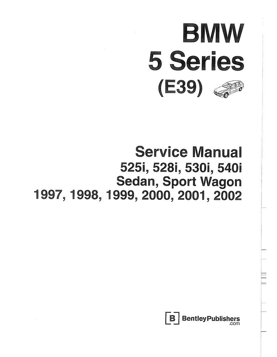 bmw 525 1997 2002 e39 workshop manual