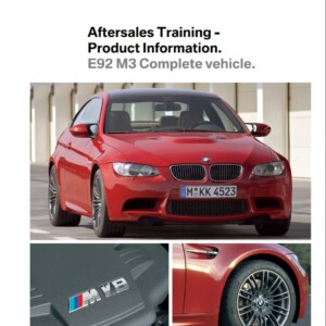 bmw m3 workshop manual aftersales training