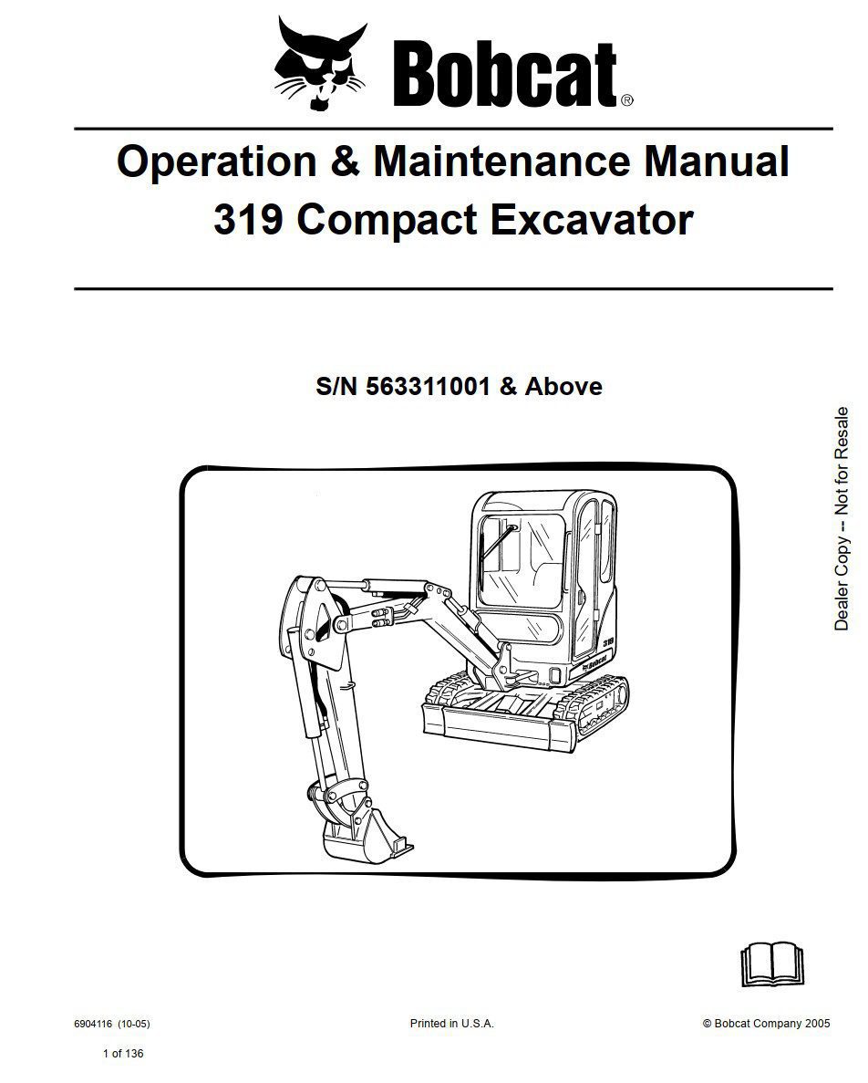 bobcat 319 operation and maintenance manual