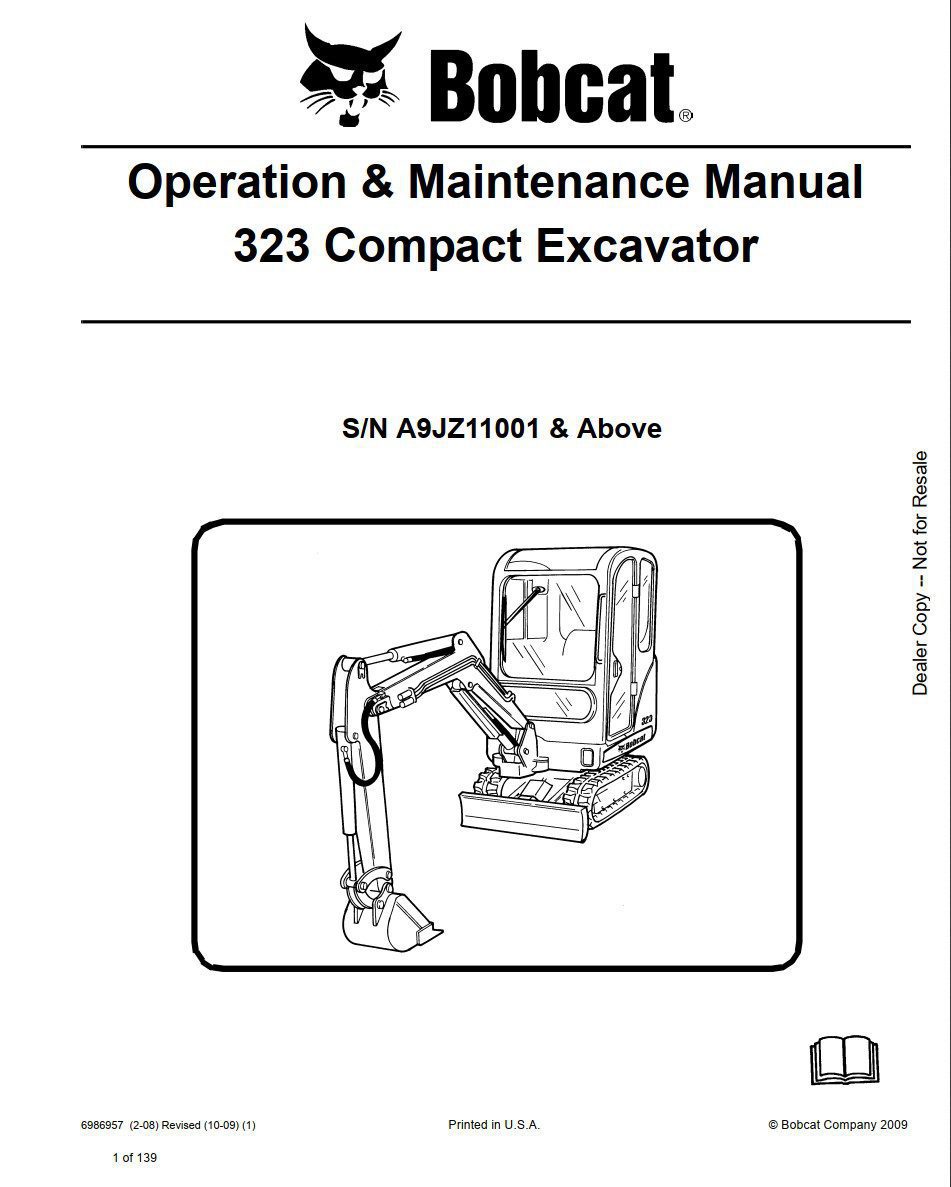 bobcat 323 operation and maintenance manual