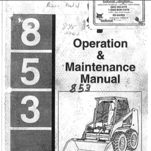 bobcat 853 operator manual