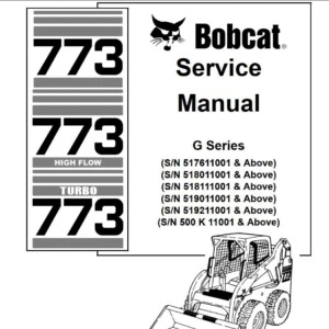 bobcat skid steer 773 service repair manual