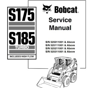 bobcat skid steer s175 s185 service manual