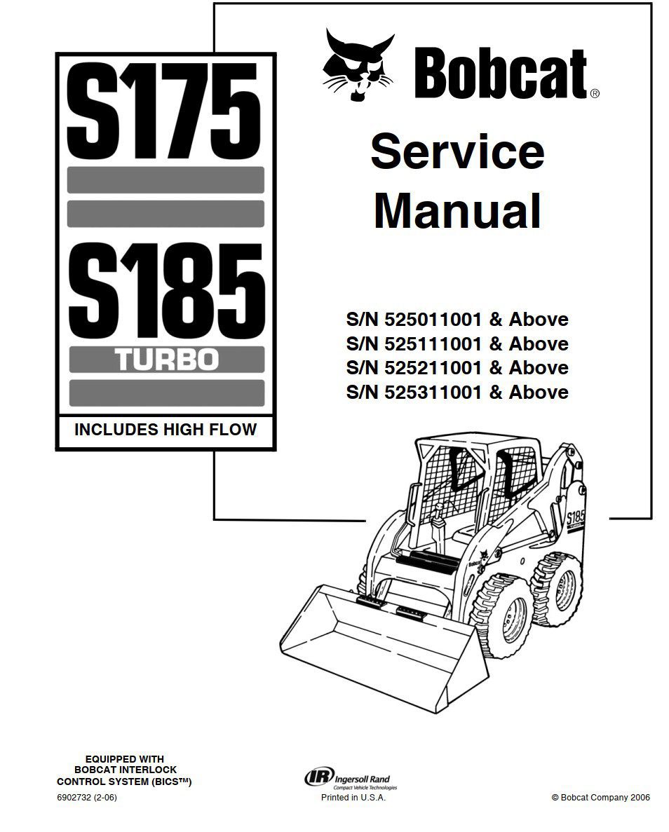 Bobcat Skid Steer S175 / S185 Service Manual - PDF for FREE