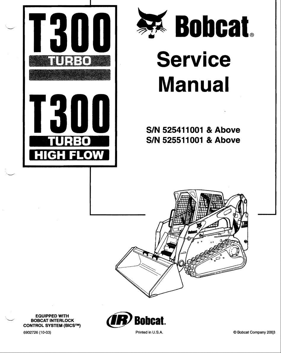 Bobcat T300 Service Manual: Comprehensive Guide for Maintenance, Repair