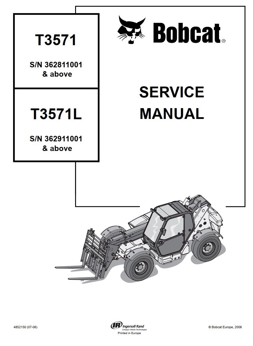 bobcat t3571 t3571l service manual