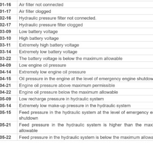 bobcat trouble codes