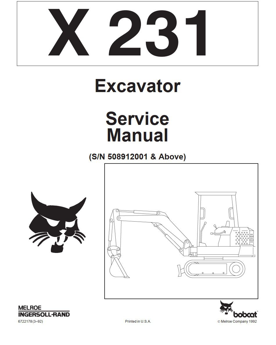 bobcat x231 service manual