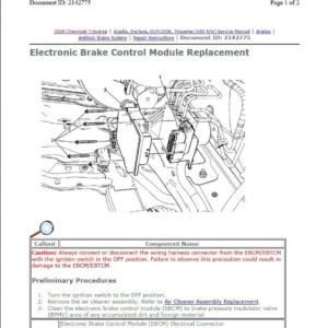 buick enclave 2009 2010 workshop manual