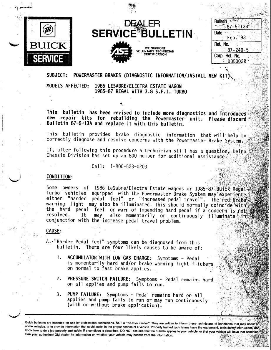 buick la sabre 1986 workshop manual