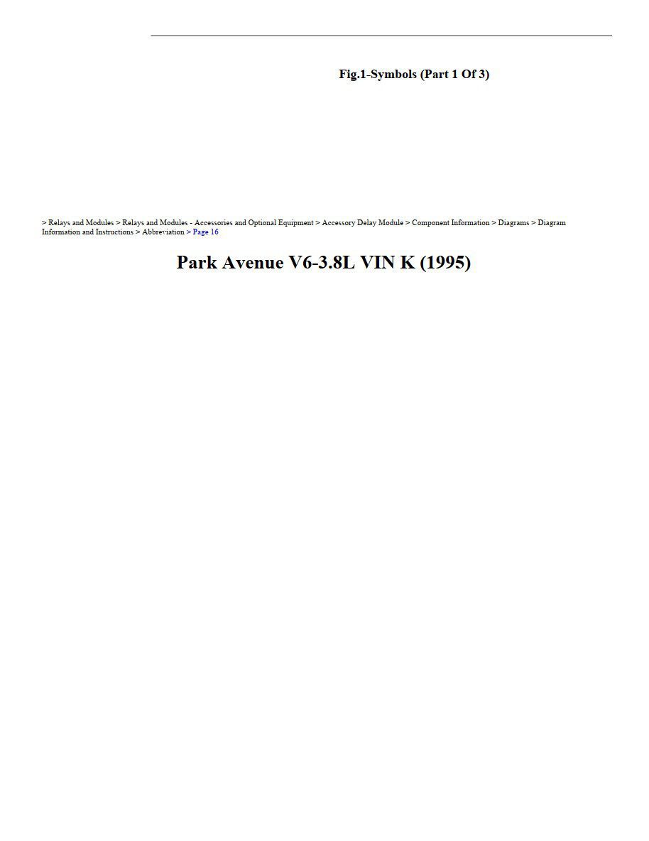 buick park avenue 1995 v6 3.8l workshop manual
