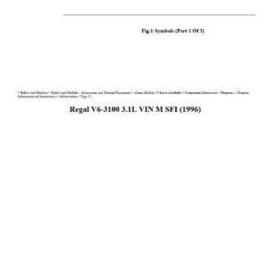 buick regal 1996 v6 3.1l workshop manual