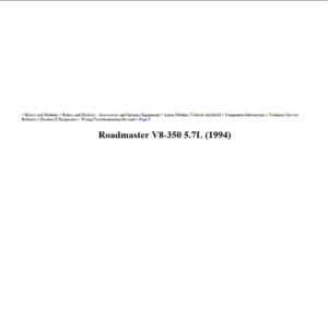 buick roadmaster 1994 v8 5.7l workshop manual