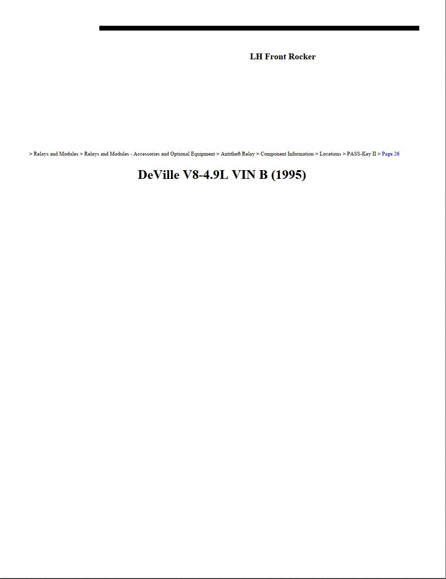 cadillac deville 1995 v8 4.9l workshop manual