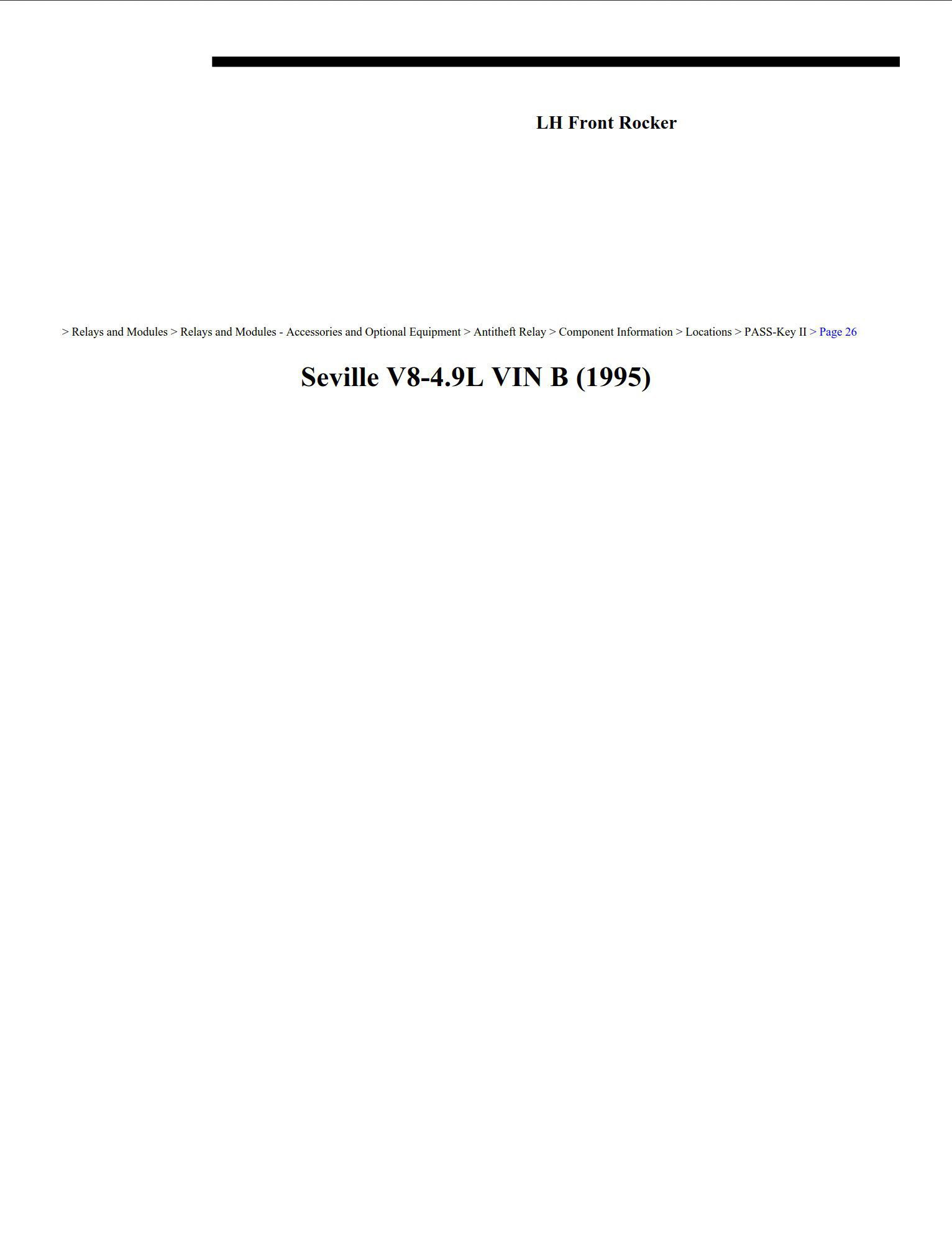 cadillac seville 1995 v8 4.9l workshop manual