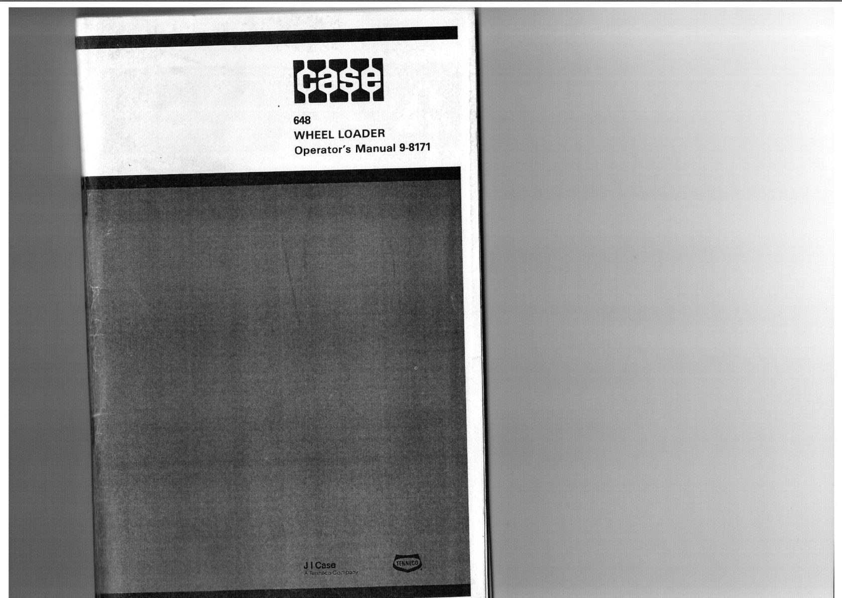 case 648 wheel loader operator’s manual