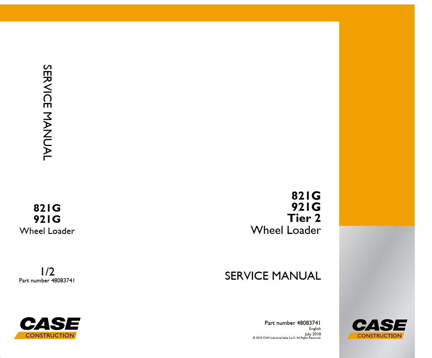 case 921g, 821g repair manual
