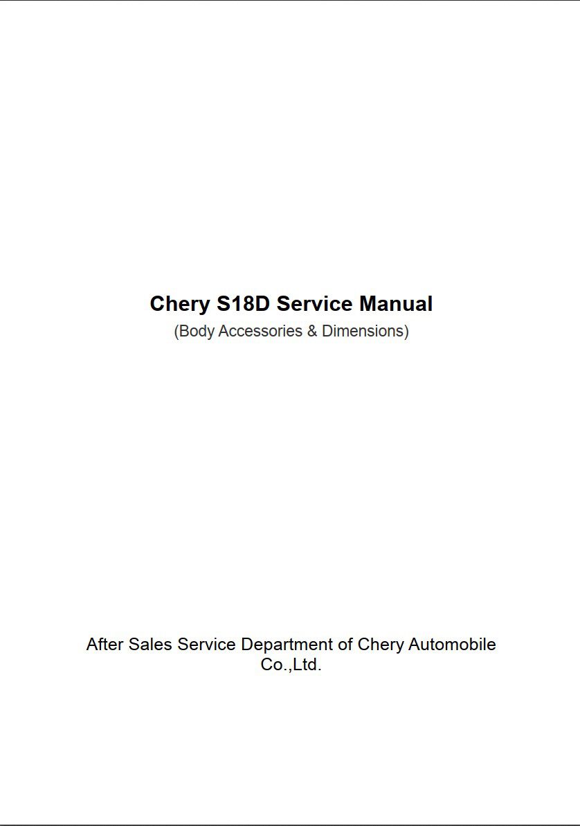 chery indis service manual